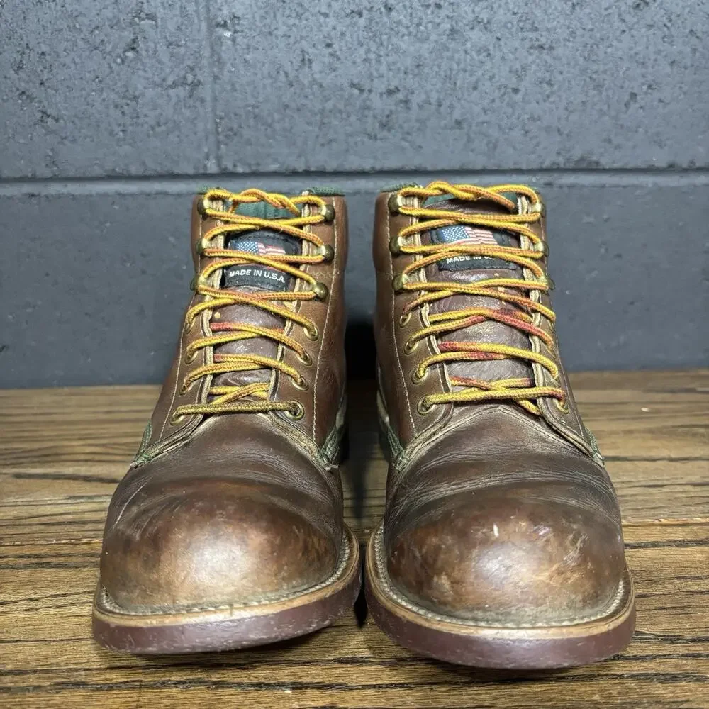 Vintage Leather Work Boots Made In USA Work N Sports Men’s Size 8.5